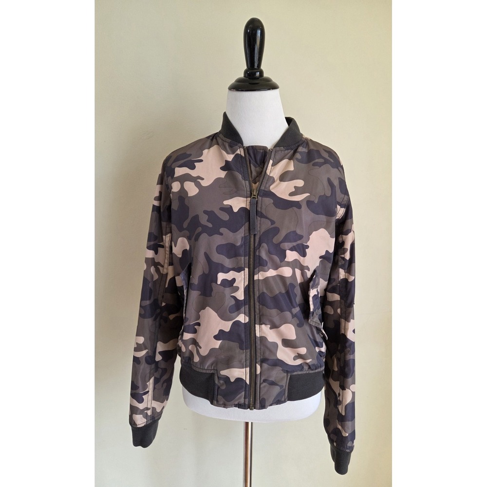 Gap‎ Camo Flight Bomber Army Jacket Zip Up Small
